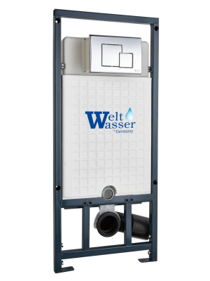 MARBERG 507 SE CR Инсталляция для унитаза. Квадратная хром кнопка. WeltWasser фото в интернет-магазине Русалия