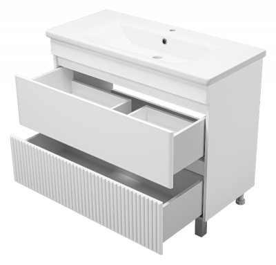 Тумба Мира 100 с раковиной Dreja Soft 100 Misty фото в интернет-магазине Русалия