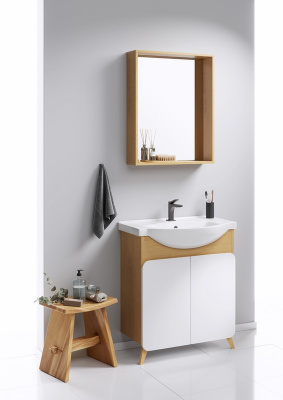 Зеркало в раме 60х75 см Basic дуб золотой BAS0207DZ Aqwella фото в интернет-магазине Русалия