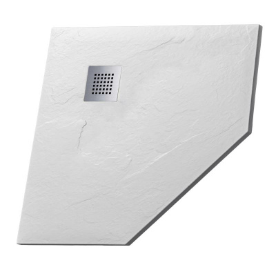 Поддон каменный трапеция белый (90*90*2,5) Strong GR-S19090D Grossman фото в интернет-магазине Русалия