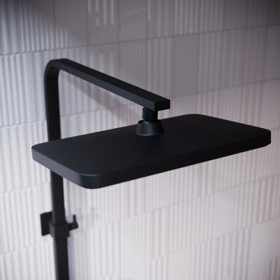 Душевая система IDDIS с управлением Push Control черный матовый Slide (SLIBLBTi06) фото в интернет-магазине Русалия