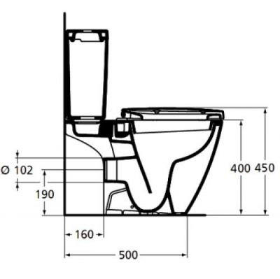 Унитаз с бачком E803601 +  E797001 Connect Cube Ideal Standard фото в интернет-магазине Русалия