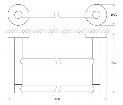 Штанга для полотенца двойная 40 см HAR 029 Harmonie Artwelle фото в интернет-магазине Русалия