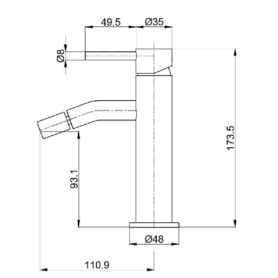 AQM 6216CR Siena Смеситель для биде однорычажный, Хром AQUAme фото в интернет-магазине Русалия