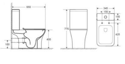 Унитаз VETTORE напольный безободковый Ceruttispa CT7192 (650x340x770) фото в интернет-магазине Русалия