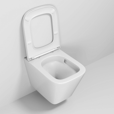 Унитаз подвесной безободковый с сиденьем микролифт GR-4479SQ tornado Grossman фото в интернет-магазине Русалия