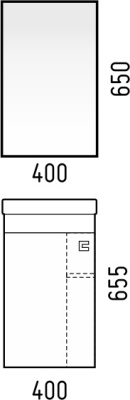 Зеркало-шкаф "Комо 40", сонома Corozo фото в интернет-магазине Русалия