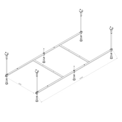 W94A-170-075W-R X-Joy Каркас для ванн 170х75 Am.Pm фото в интернет-магазине Русалия
