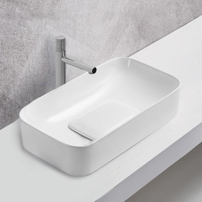 Раковина керамическая Vincea VBS-50470, 705*380*150, накладная, цвет белый фото в интернет-магазине Русалия