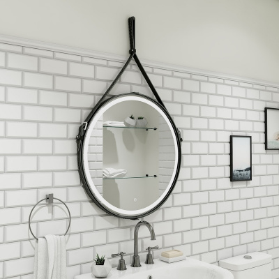 Зеркало с подсветкой Millenium Black d650 зеркальный отступ ЗЛП969 Continent фото в интернет-магазине Русалия