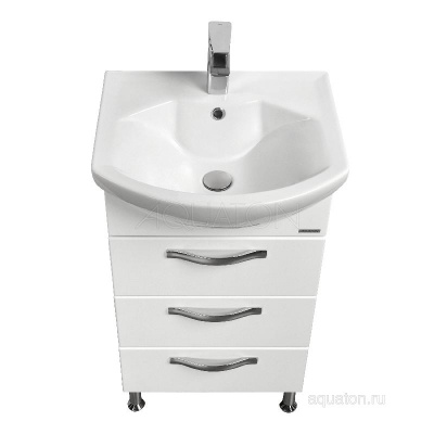 Тумба под раковину AQUATON Ария 50 Н белый 1A140201AA010 фото в интернет-магазине Русалия