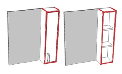 Зеркало-шкаф "Спектр 50" зеленое Corozo фото в интернет-магазине Русалия