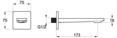 Излив для ванны  CARIN CAR-BC-CRM  Belbagno фото в интернет-магазине Русалия