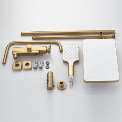 Душевая система Shevanik S9936G, золотой сатин фото в интернет-магазине Русалия