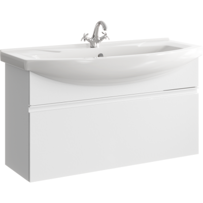 Подвесная тумба 107  Rodos белый ROD01101 + умывальник Элеганс 1050 4620008197388 Aqwella фото в интернет-магазине Русалия