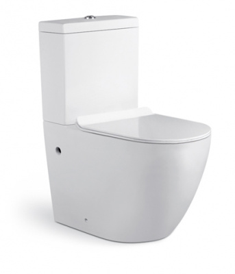 Унитаз-компакт безободковый с сиденьем микролифт KULO ТК-401 Timo фото в интернет-магазине Русалия