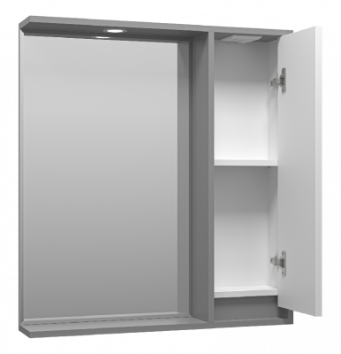 Зеркальный шкаф Balaton 75 правый (комбинированный) BAL-04075-01-01П Brevita фото в интернет-магазине Русалия