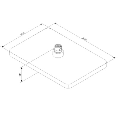 940050300 Merkur верхний душ, квадрат, черный фото в интернет-магазине Русалия