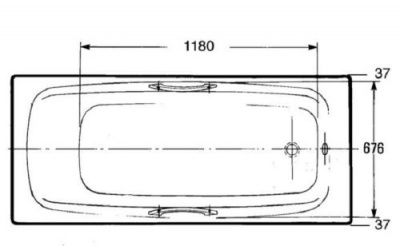 Чугунная ванна JACOB DELAFON DIAPASON E2926 170х75  с отверстиями под ручки фото в интернет-магазине Русалия