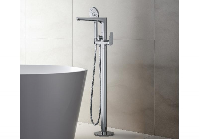 Смеситель для ванны напольный (внешняя и скрытая часть) AQUATEK AQ1145CR БЕТТА фото в интернет-магазине Русалия