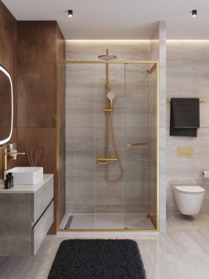 Душевая дверь CEZARES LUX-B-FS-11-120-C-BORO фото в интернет-магазине Русалия