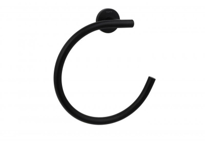 Полотенцедержатель кольцо AQUATEK, матовый черный AQ4012MB ВЕГА фото в интернет-магазине Русалия
