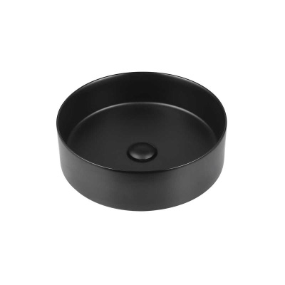 Раковина керамическая Vincea VBS-316MB, 405*405*130, накладная, черный матовый фото в интернет-магазине Русалия