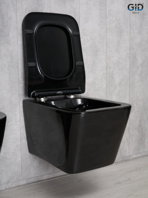 Унитаз подвесной Gid Tr2144BL 62224Y черная глянцевая 52x36x33.5 фото в интернет-магазине Русалия