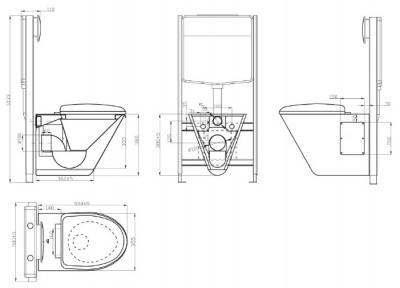 Унитаз + инсталляция 1-003.3 (Р) Oceanus фото в интернет-магазине Русалия