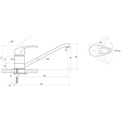 Смеситель Славен для кухни Прораб  Р (СЛ-ОД-Р20) фото в интернет-магазине Русалия