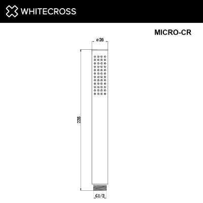 Душевая лейка WHITECROSS MICRO-CR (хром) фото в интернет-магазине Русалия