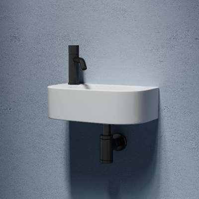 Умывальник подвесной прямоугольный (чаша справа, отверстие под смеситель слева) Element 409*224*110мм CN6066R Ceramica Nova фото в интернет-магазине Русалия