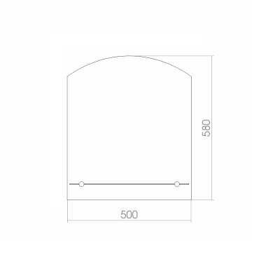 Зеркало LORANTO Шанс 500х580, с полкой фото в интернет-магазине Русалия