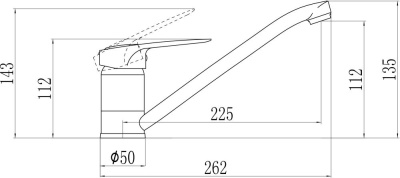 Смеситель Savol для кухонной мойки (S-T4904-1) фото в интернет-магазине Русалия