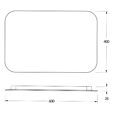Зеркало  с LED-подсветкой настенное OPTI DEFESTO 60x40 см, DF 2812RH фото в интернет-магазине Русалия