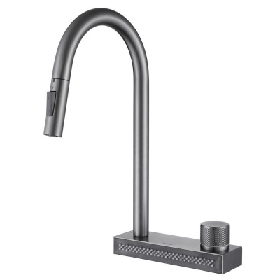 Смеситель ABBER Wasser Kreis AF8114NG для кухни с выдвижной лейкой, никель фото в интернет-магазине Русалия