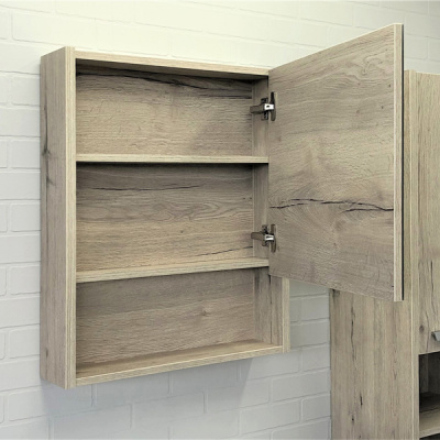 COMFORTY. Зеркало-шкаф "Марио-60" дуб дымчатый фото в интернет-магазине Русалия