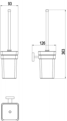 Щетка для туалета Timo Selene (17061/17) золото матовое фото в интернет-магазине Русалия