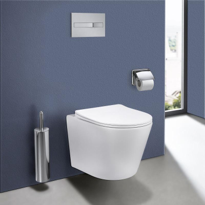 Унитаз подвесной Piatti VT1-11S, цвет белый, ультратонкое soft-close сиденье Vincea фото в интернет-магазине Русалия