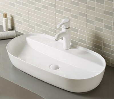 Раковина накладная овальная D1347 CeramaLux фото в интернет-магазине Русалия