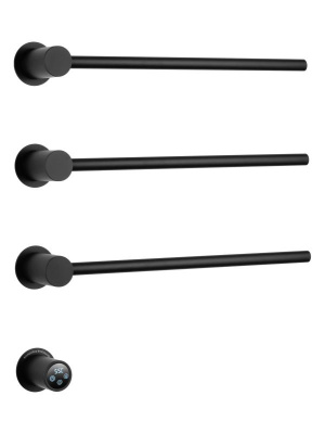 Полотенцесушитель электрический встраиваемый WONZON & WOGHAND HAMBURG, Черный матовый (WW-AL313-MB) фото в интернет-магазине Русалия