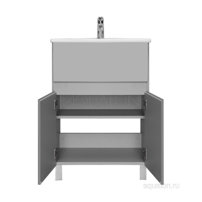 Тумба под раковину AQUATON Форест 60 туманный серый 1A278201FR4D0 фото в интернет-магазине Русалия