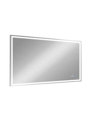 Зеркало с подсветкой Mercury 1200x700 часы, антизапотевание ЗЛП690 Continent фото в интернет-магазине Русалия