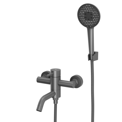 Смеситель для ванны с коротким изливом RUSH Melos (SUS1101-44Grey) фото в интернет-магазине Русалия