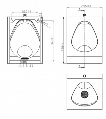 Писсуар антивандальный 2-001.1 Oceanus фото в интернет-магазине Русалия