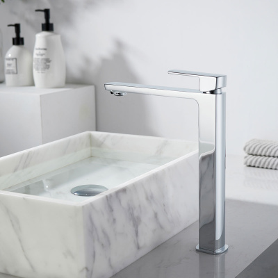 Смеситель для накладной раковины Next VBF-1N2CH однорычажный, хром Vincea фото в интернет-магазине Русалия