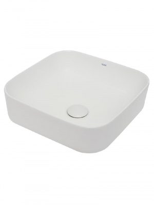 AQM5011 Раковина накладная квадратная, цвет белый матовый. 390x390x130 фото в интернет-магазине Русалия