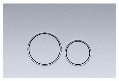 Клавиша смыва KDI-0000019 хром матовая, ободок хром Aquatek фото в интернет-магазине Русалия