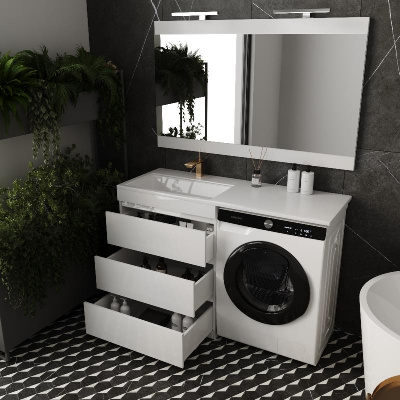 Зеркало "Даллас 130", Люкс белое СС-00000581 Style Line фото в интернет-магазине Русалия