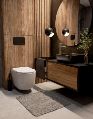 AQM5011 Раковина накладная квадратная, цвет черный матовый. 390x390x130 фото в интернет-магазине Русалия